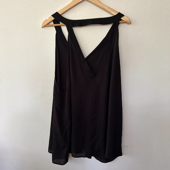 ASOS Tank Womens Plus Size 22 Black Nearly Sheer Strappy - Picture 7 of 7